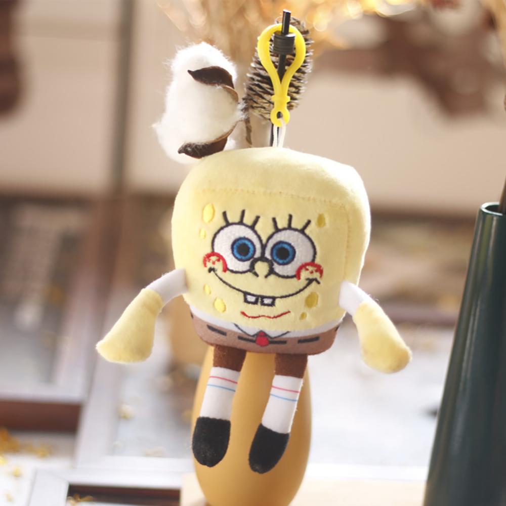 Timekey 12 cm Lucu Spons Bob Mainan Mewah Gantungan Kunci Indah Tas Ransel Liontin Patrick Star Gantungan Kunci Dekorasi Gantungan Kunci Mainan Mewah I3L5