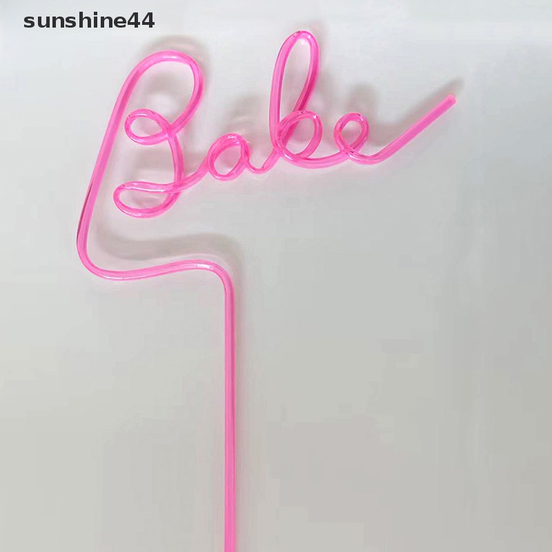 Sunshine Bridal Shower Straw Musim Panas Pantai Kolam Renang Wedding Engagement Party Decor Straw ID