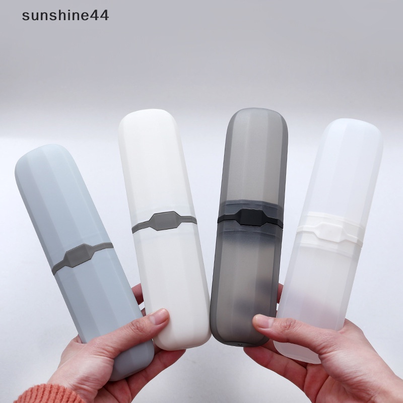 Sunshine Kotak Tempat Sikat Gigi Portable Perjalanan Luar Ruangan Camping Toothbrush Storage Organizer Case Aksesoris Kamar Mandi Kotak Odol ID