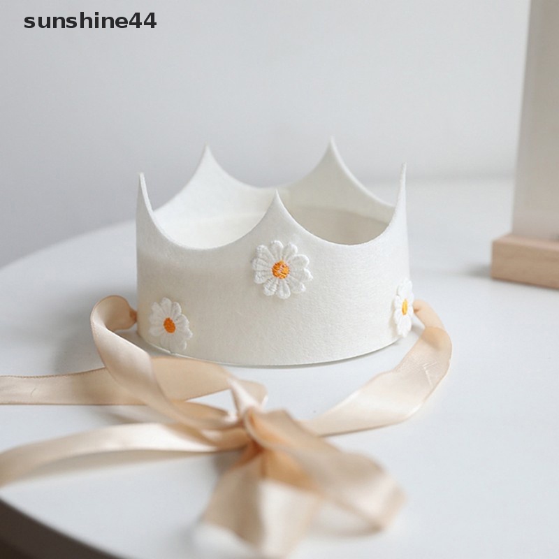 Sunshine Anak Daisy Pesta Ulang Tahun Mahkota Topi Bunga Kuning Pink3 4 5 6 7 8 9 Tahun Baby Shower Tema Bunga Matahari Hiasan Kepala Ulang Tahun ID