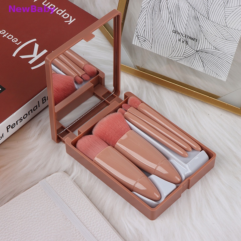 Newbaby 5Pcs Set Alat Kuas Makeup Bedak Kosmetik Eye Shadow Foundation Blush Blendin ID
