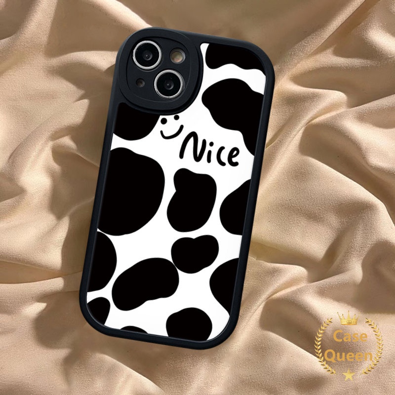 Lembut Tpu Smile Pasangan Case Kompatibel Untuk IPhone XR X Xs Max11 13 12 14 Pro Max 7 6 8 6s Plus SE 2020 Fashion Pola Leopard Ponsel Penutup Belakang