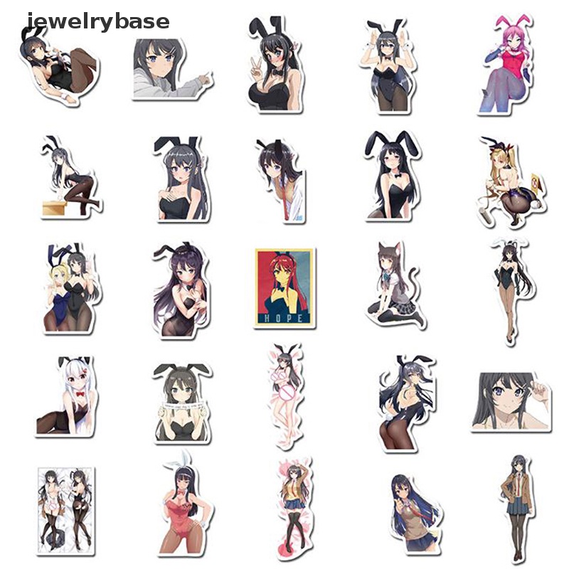 [jewelrybase] 50 Pcs Sexy Graffiti Anime Stiker Tahan Air Laptop Skateboard Bagasi Decals Butik