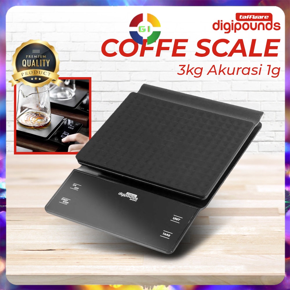 Timbangan Dapur 3kg Dengan Timer Akurasi 1g Black