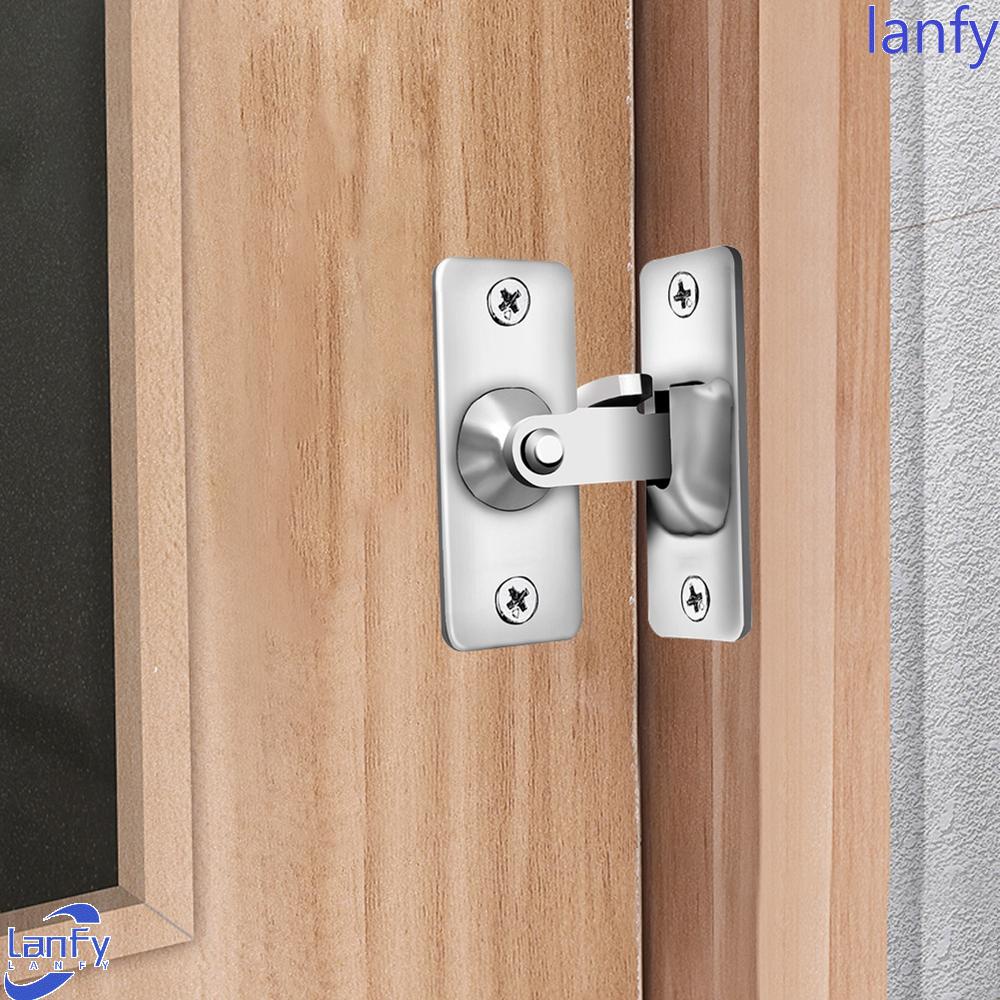 Lanfy Kunci Pintu Geser Sudut Kanan 90 Derajat Bahan Stainless Steel