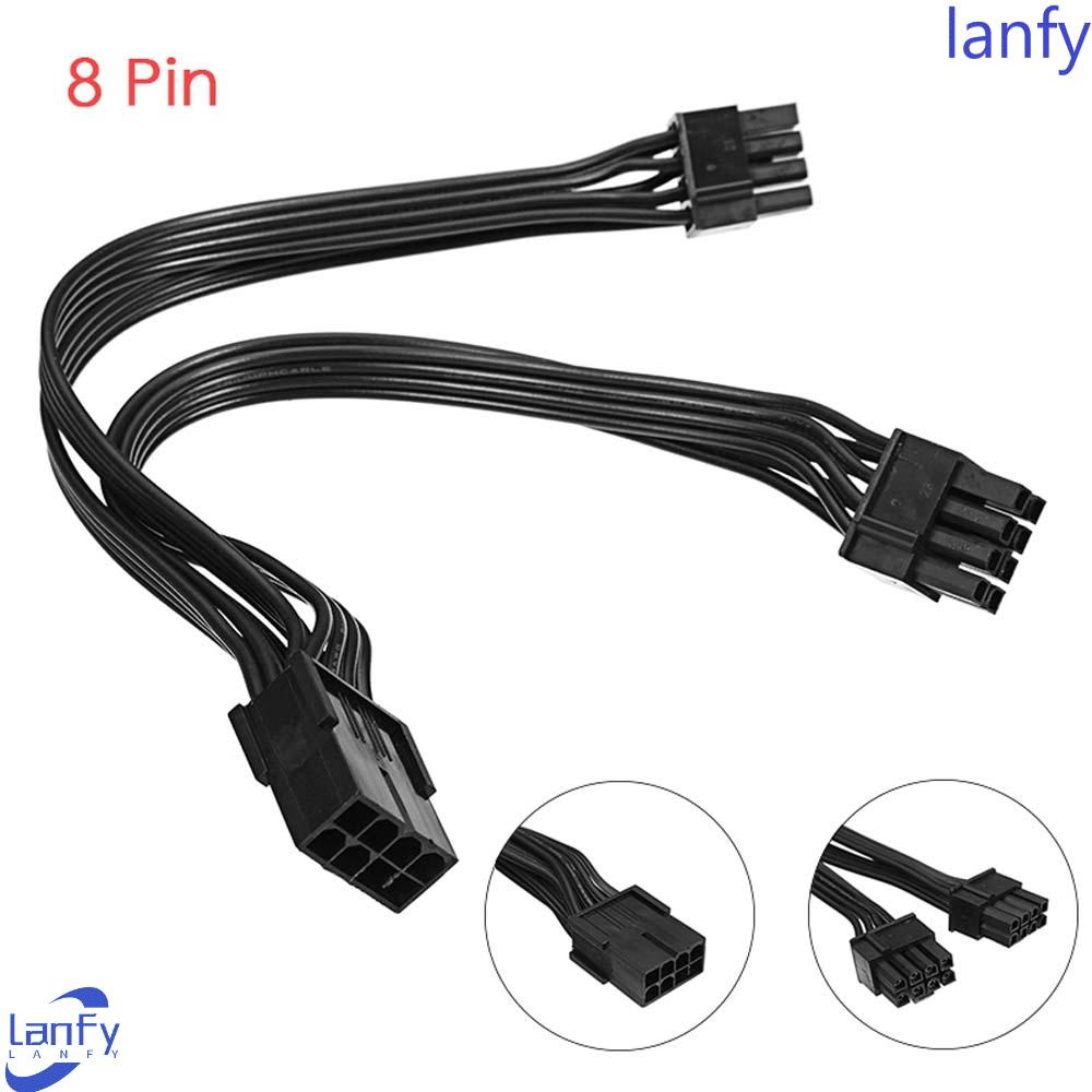 Lanfy Kabel Power Adapter 18awg Express 8pin Female Ke 2x8p (6 + 2) Pin Psu 8pin Male Ke Female Panjang 20cm