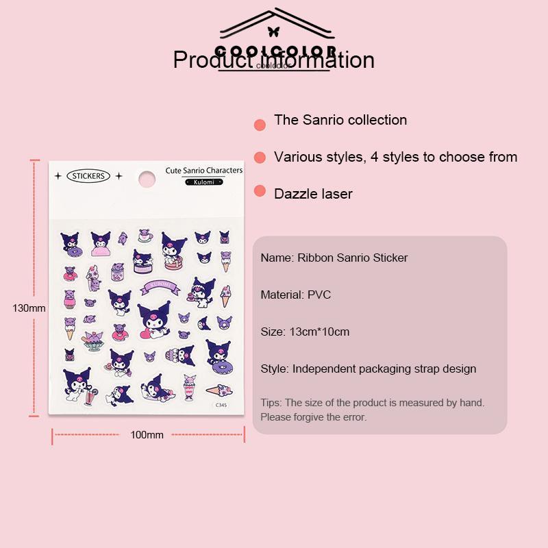 COD❤️Stiker Kartun Karakter Sanrio Kuromi Melody DIY Lucu Stiker Untuk Dekorasi- cl