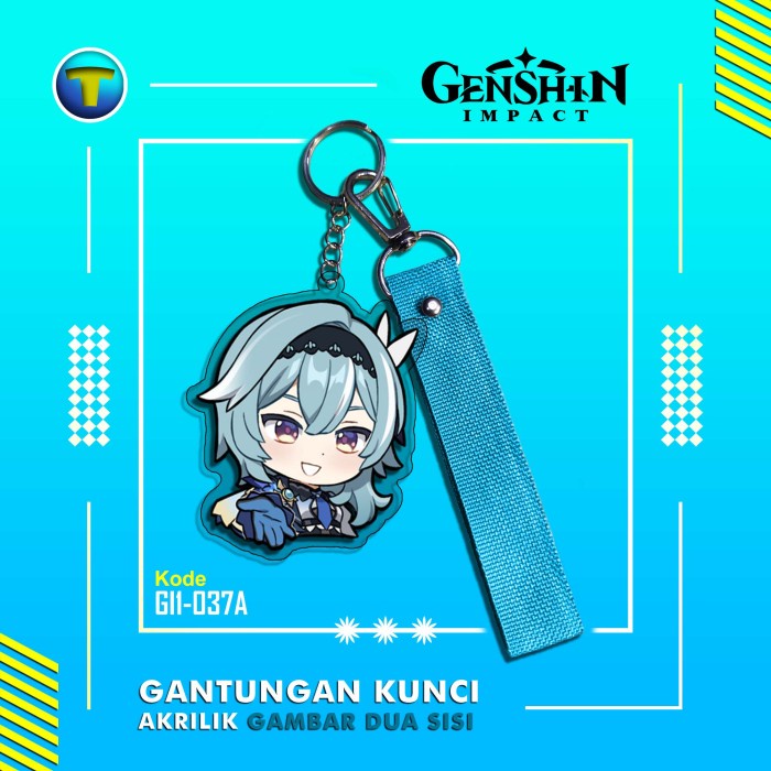 Gantungan kunci Genshin Impact Eula Lawrence Keychain ganci akrilik GI1-037.