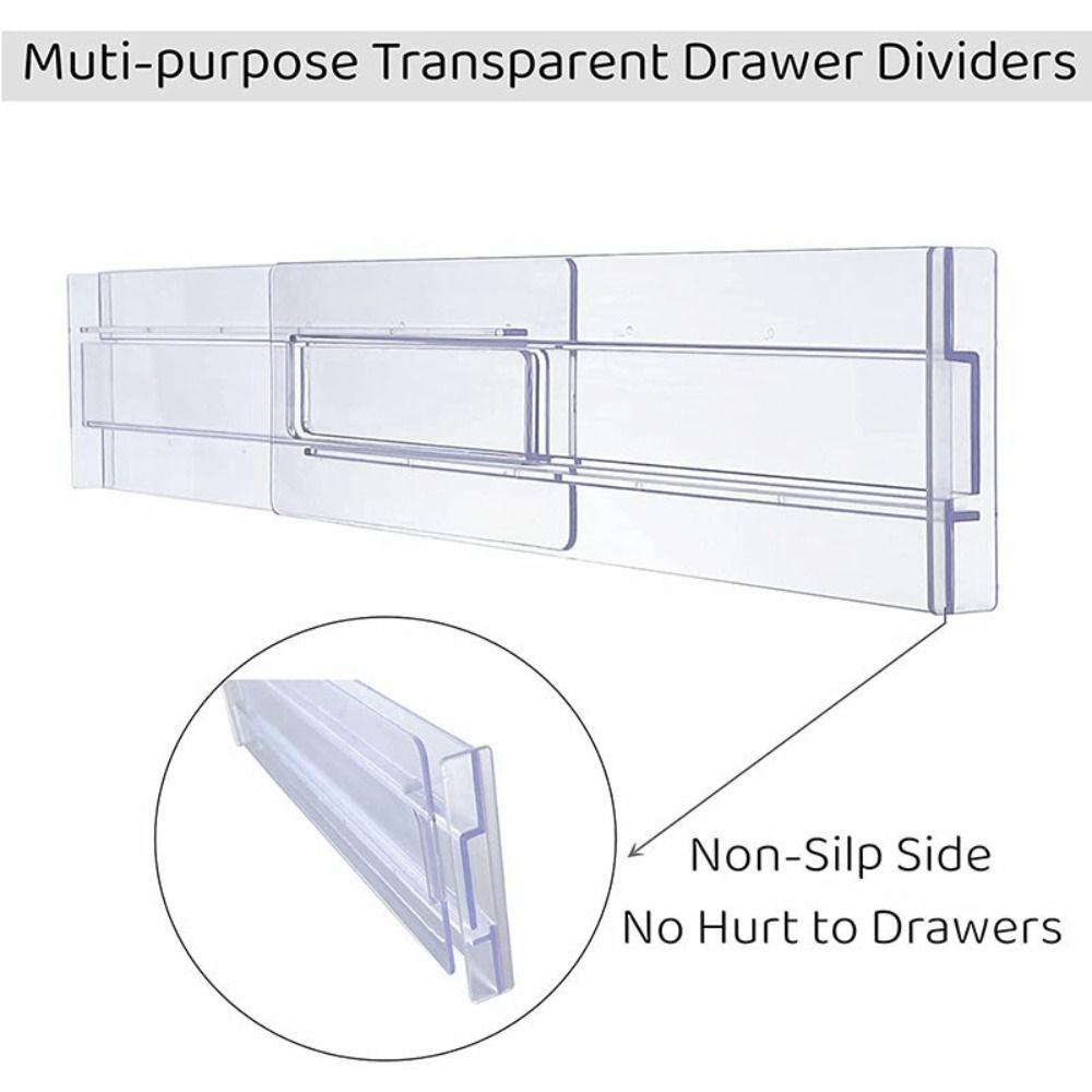 SUYO Sekat Laci Transparan Telescoping Segmentasi Cabinet Storage