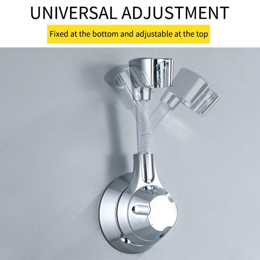 Populer Shower Head Holder Adjustable Kamar Mandi Multi Angle Rotasi Sprayer Dasar Tetap