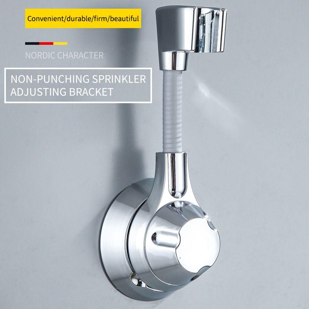 Populer Shower Head Holder Adjustable Kamar Mandi Multi Angle Rotasi Sprayer Dasar Tetap