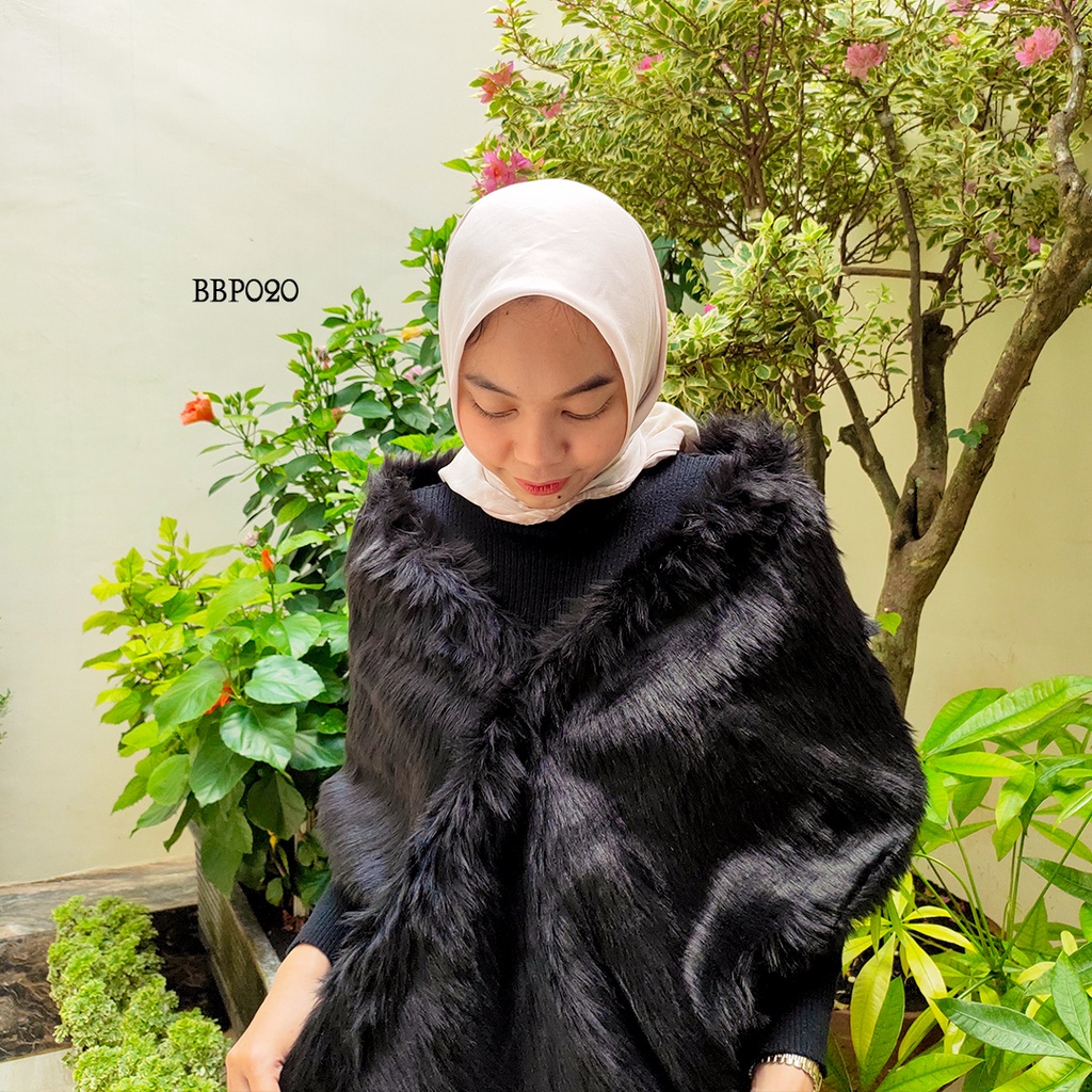 SET BOLERO CARDIGAN BULU BROKAT PESTA PENGANTIN WANITA MODERN BBP020