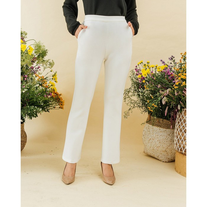 Geulis.id celana wanita Lizza PANTS - Brokenwhite - L