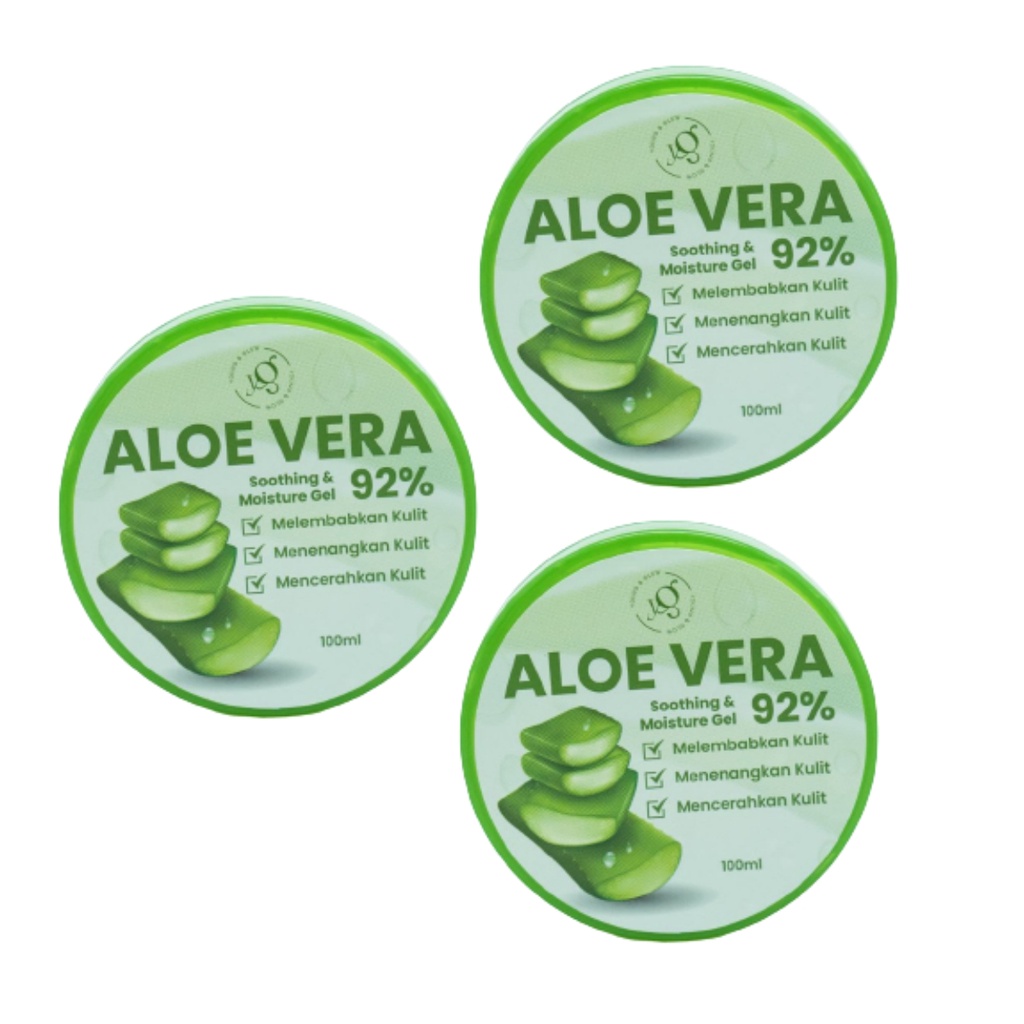 YOUNG &amp; GLOW Aloe Vera Soothing &amp; Moisture Gel 92Persen 100ml - Amaze_Kosmetik