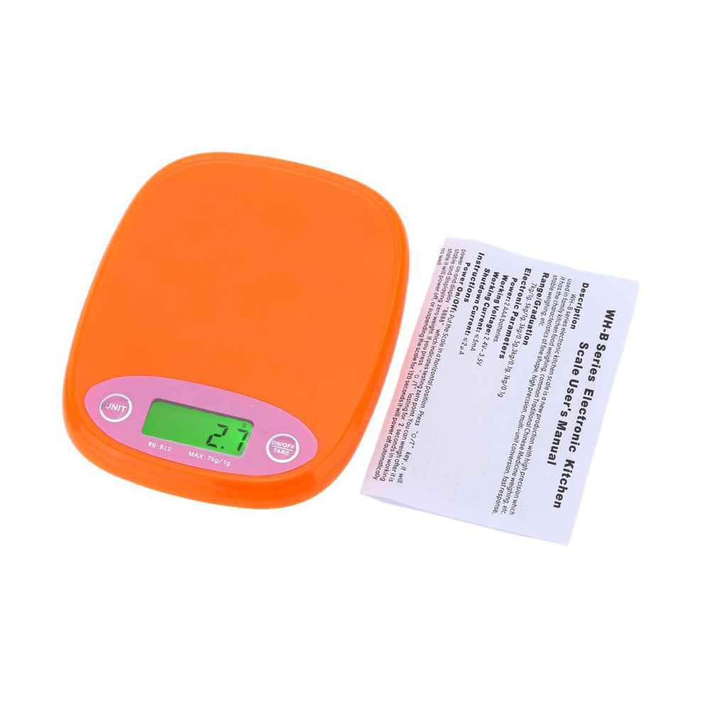 Bonrich Electronic Scale WH-B12L 7kg * 1g Timbangan Dapur Timbangan Kue Timbangan Teh (Backlight)