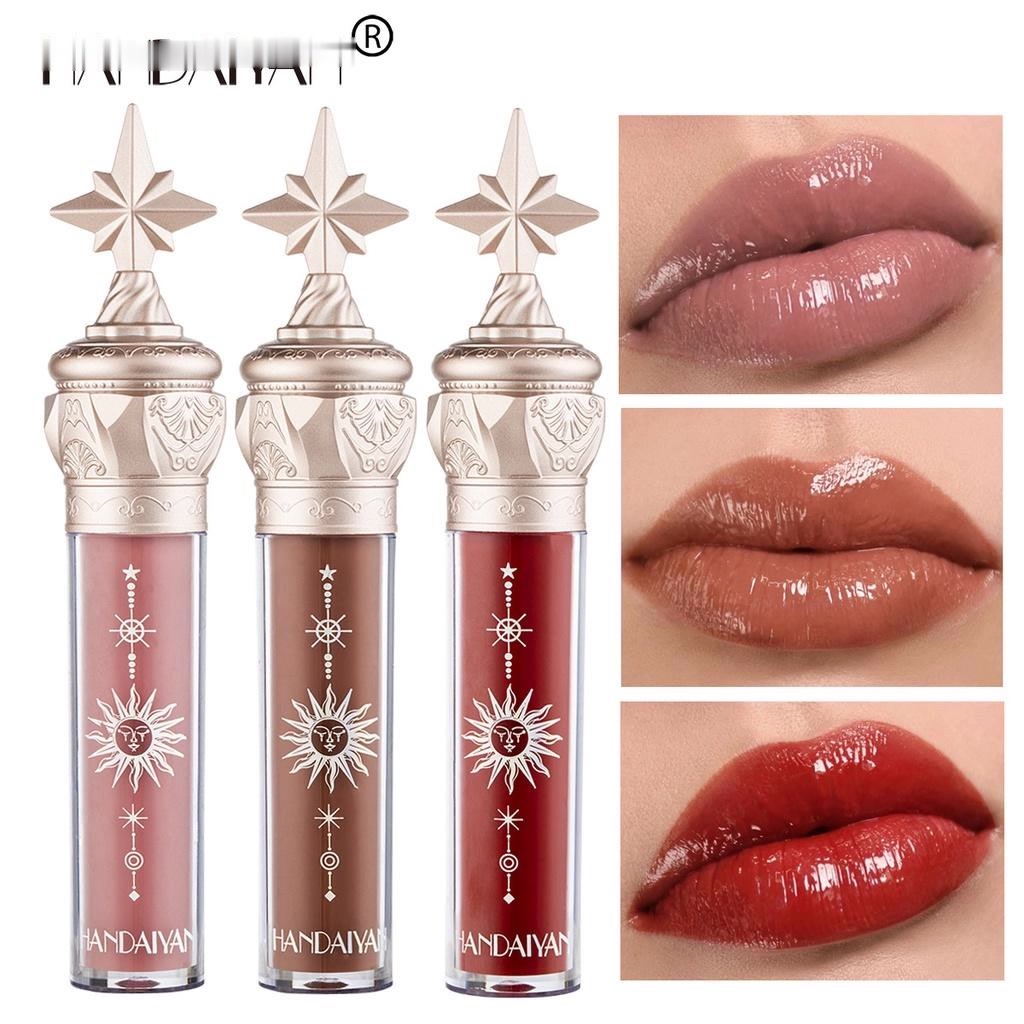 Film cahaya air cermin lip glaze kaca lip gloss lipstik
