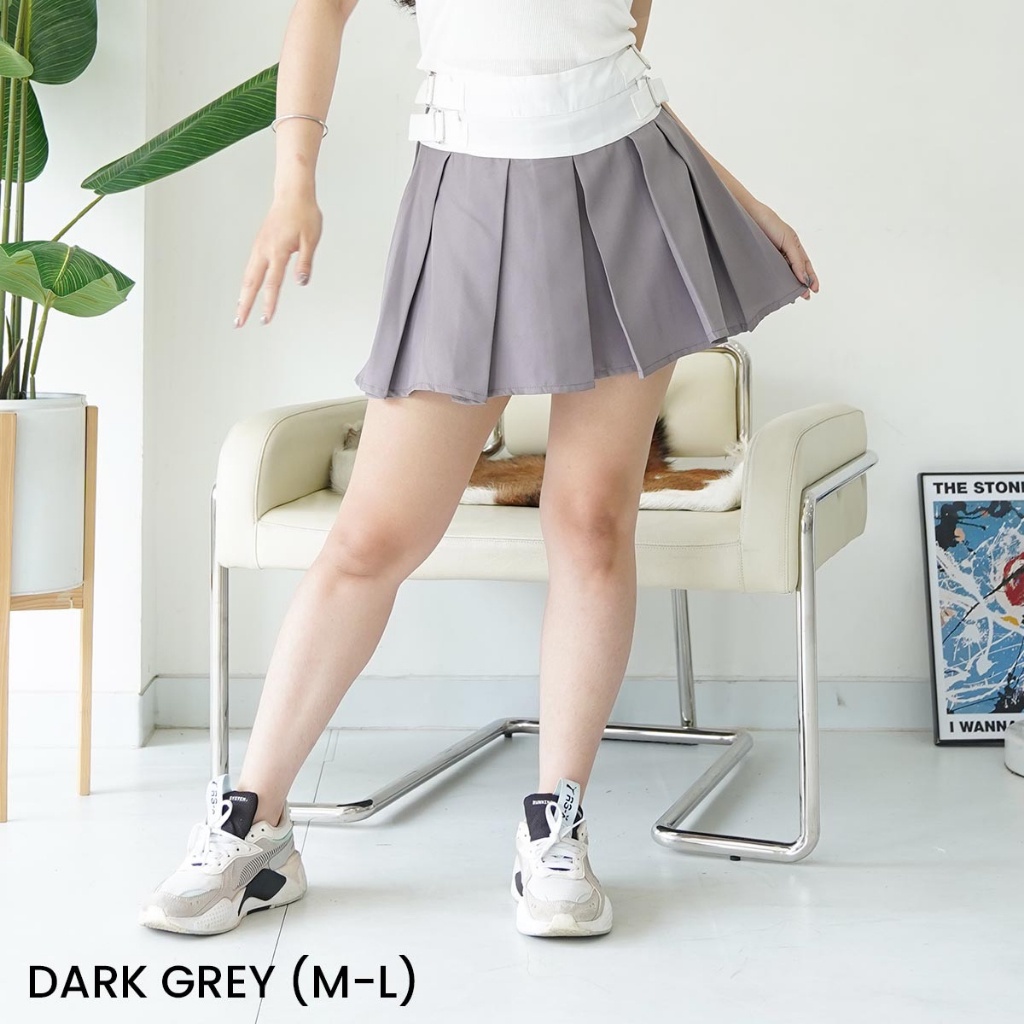 Skort Buckle Tred Bawahn Rok Celana Wanita