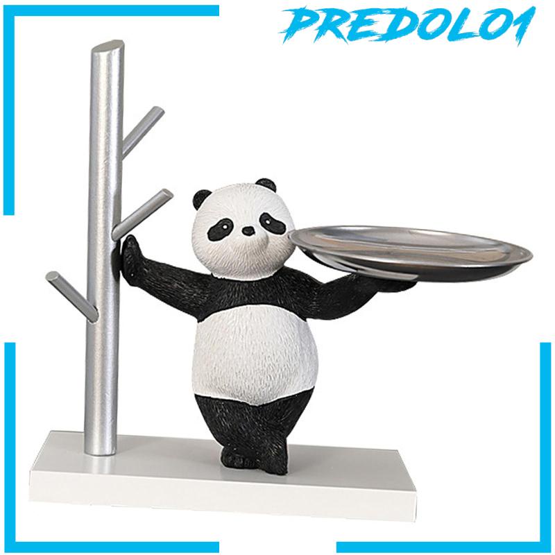 [Predolo1] Kotak Penyimpanan Patung Display Stand Dengan Pengait Patung Resin Patung Panda