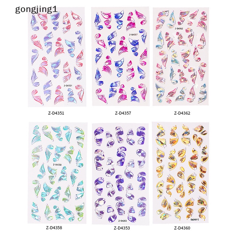 Ggg 5D Timbul Tiga Dimensi tape nail ers nail decals diy Timbul ID