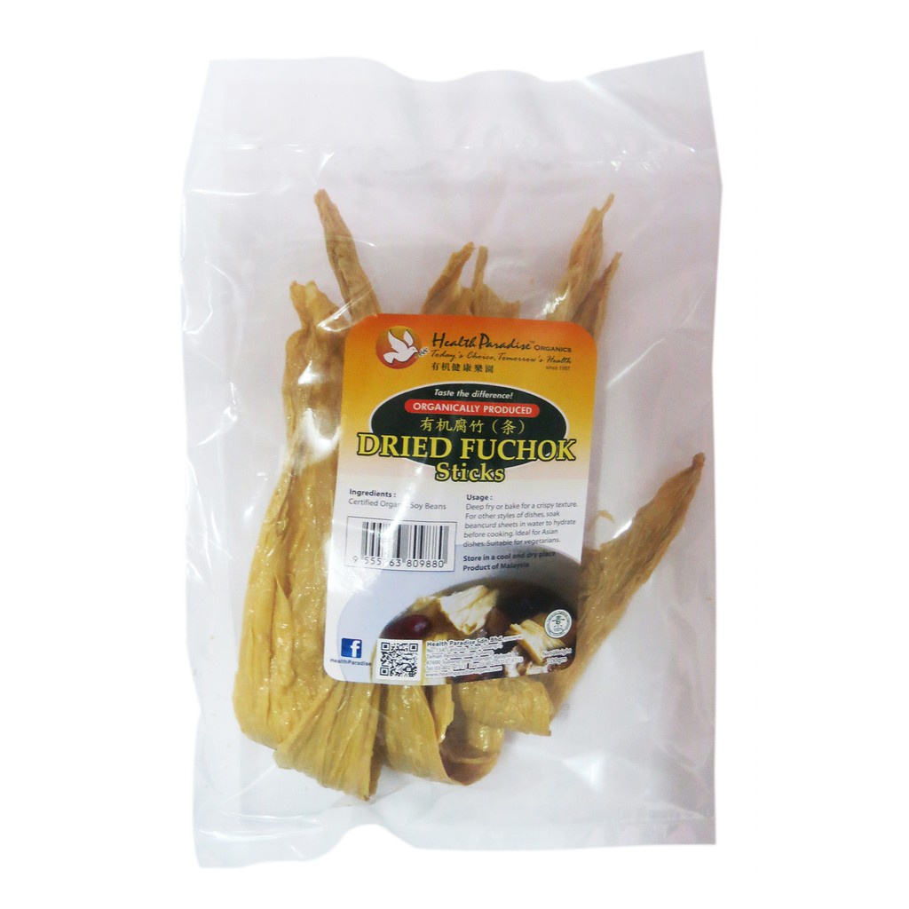 

Health Paradise Organic Dried Fuchock Stick (bean curd stick) 100g (CitraFood)