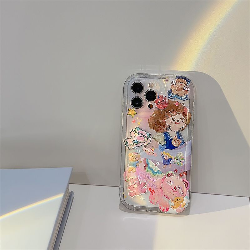 Cocok Untuk Iphone14 Pro Max iPhone Phone Case Airbag Protection Phone Case Kamera Tahan Guncangan Kompatibel Dengan Iphone13 13prm iPhone 11 7Plus 8Plus Xr XS 12 Pro Max 12mini 13mini Phone Case