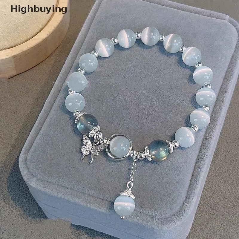 Hbid Korea Fashion Imitasi Opal Gelang Sederhana Liontin Gelang Ins Moonstone Kristal Manik Bulan Liontin Gelang Perhiasan Hadiah Glory