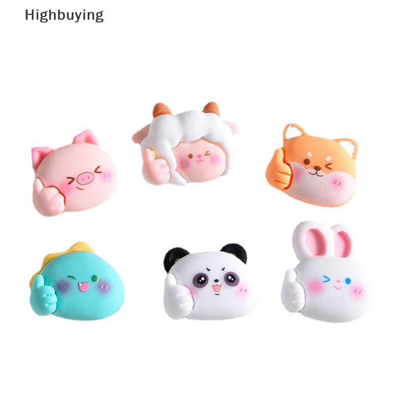 Hbid 10pcs Resin Mini Dekorasi Kartun Hewan Datar Kembali DIY Bahan Craft Aksesoris Untuk Phone Case Kue Mobil Dekorasi Rumah Glory