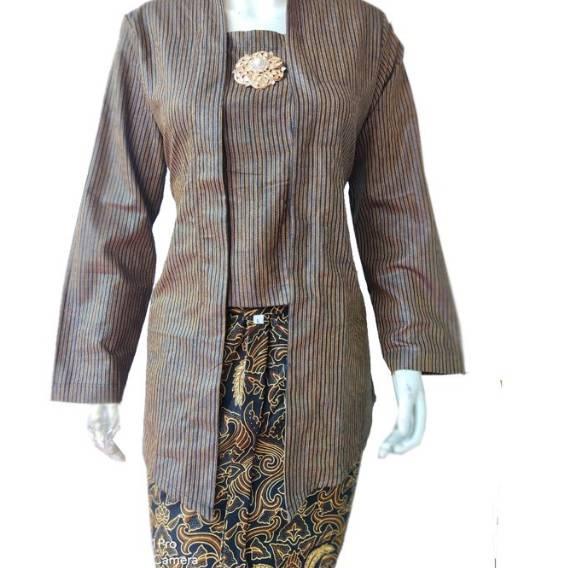 Lurik SHOPEE 3.3 kebaya lurik kutubaru wanita kebaya lurik cewek tenun alusan modern jumbo warna hit