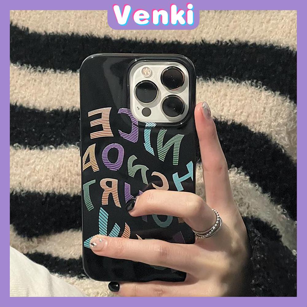 VENKI - For iPhone 11 iPhone Case Pink Glossy TPU Soft Case Shockproof Protection Camera English language Compatible with iPhone 14 13 Pro max 12 Pro Max xr xs max 7Plus 8Plus