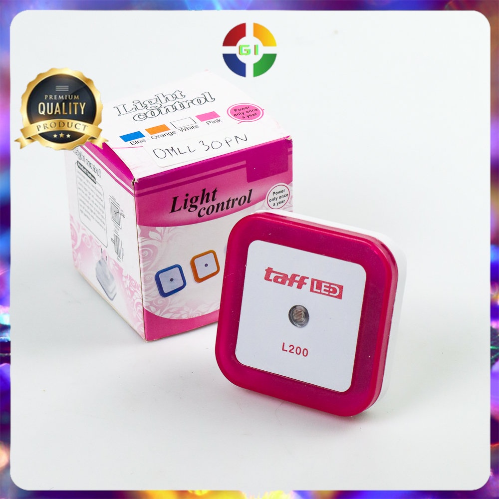 Lampu Tidur LED EU Plug Sensor Cahaya Cool White 250V 0.5W Pink