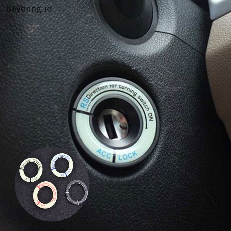 Beyen Malam Luminous Car Ignition Key Ring Stiker Auto Motor 3D Decals Decorati ID