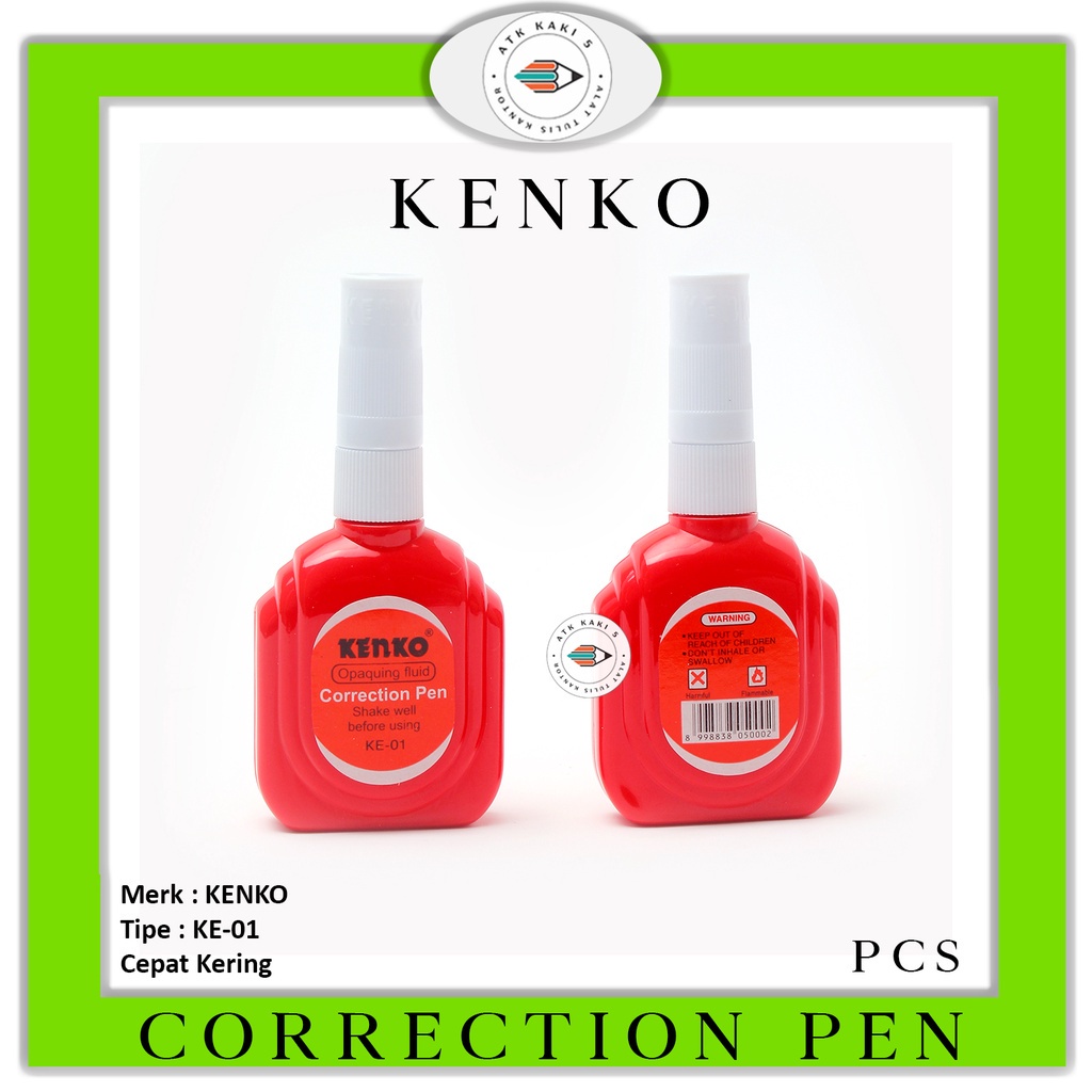 

KENKO - Correction Fluid KE-01 Tipe X Cair - Pcs