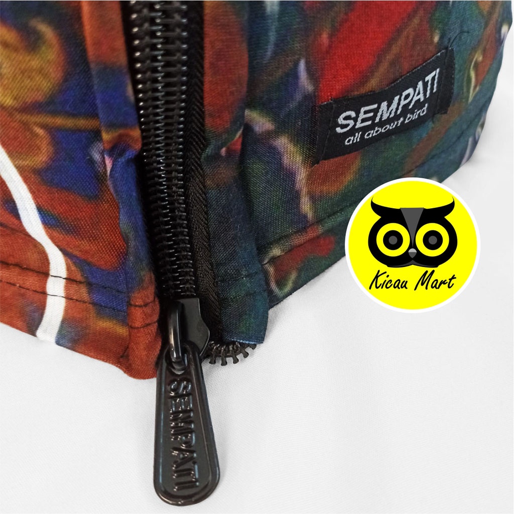 KRODONG KERODONG SANGKAR LOVEBIRD MOTIF WAYANG FULLPRINT SEMPATI BAHAN KAOS PE PREMIUM KRODONG KANDANG BURUNG LOVE BIRD BULAT KAPSUL MODE JEMUR KRODONG SANGKAR LOVEBIRD