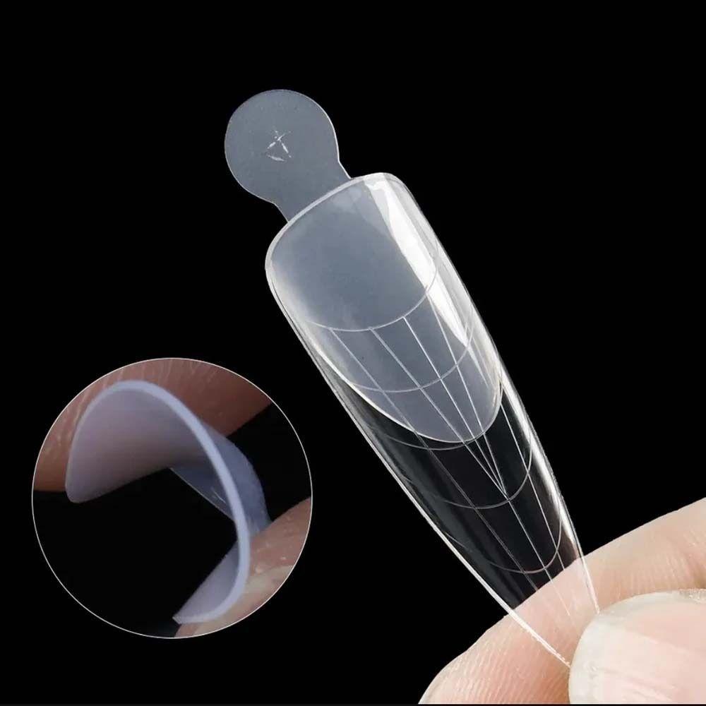 Agustina Kuku Cetakan Stiker Fashion Perekat Diri Dekorasi Kuku Manikur Aksesoris Garis Perancis Kuku Decals Nails Bentuk Ekstensi Gel Ekstensi Nail Mold