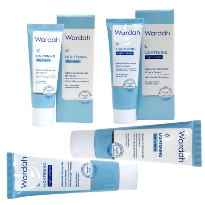 f WARDAH LIGHTENING DAY & NIGHT CREAM 20 ML KRIM WAJAH PAGI DAN MALAM SP