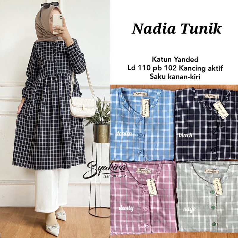 NADIA Tunik ORI SYAKIRA | Katun Yanded