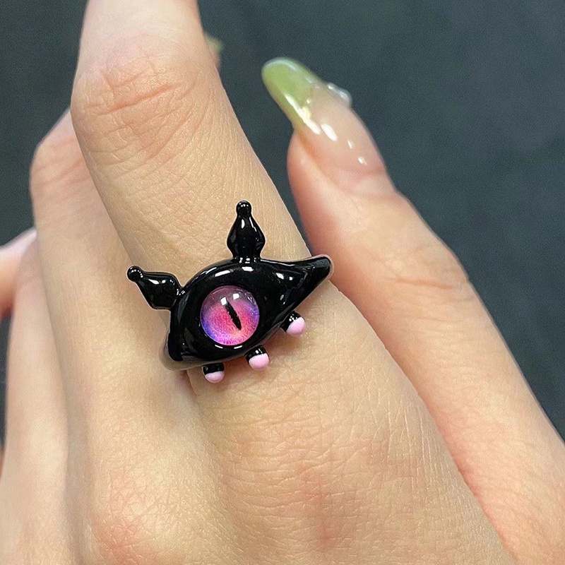 Cincin Mata Besar Monster Bahan Alloy Korea Untuk Anak Perempuan