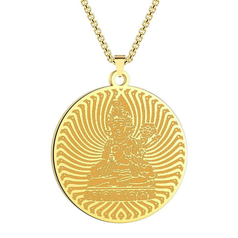 Stainless Steel Buddha Master Liontin Kalung Pria Fashion Baja Titanium Jimat Kalung Hip Hop Pesta Budha Perhiasan Aksesoris Hadiah