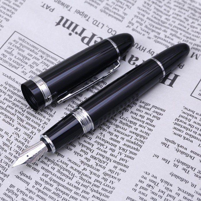 

INN New Jinhao 159 Black And Silver M Nib Fountain Pen Thick