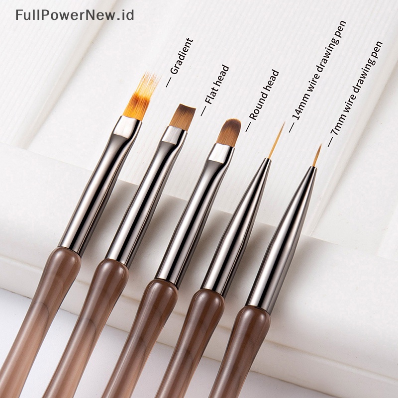 Power 1Pcs Nail Art Liner Brush Pen Pegangan Akrilik Salon Menggunakan Sikat Rambut Nylon ID