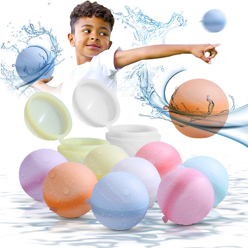 Silikon Dapat Digunakan Kembali Berwarna Isi Cepat Balon Air Musim Panas Kolam Pantai Luar Ruangan Pesta Bak Mandi Mainan Bergaya Lembut Lucu Permainan Air Water Splash Bom