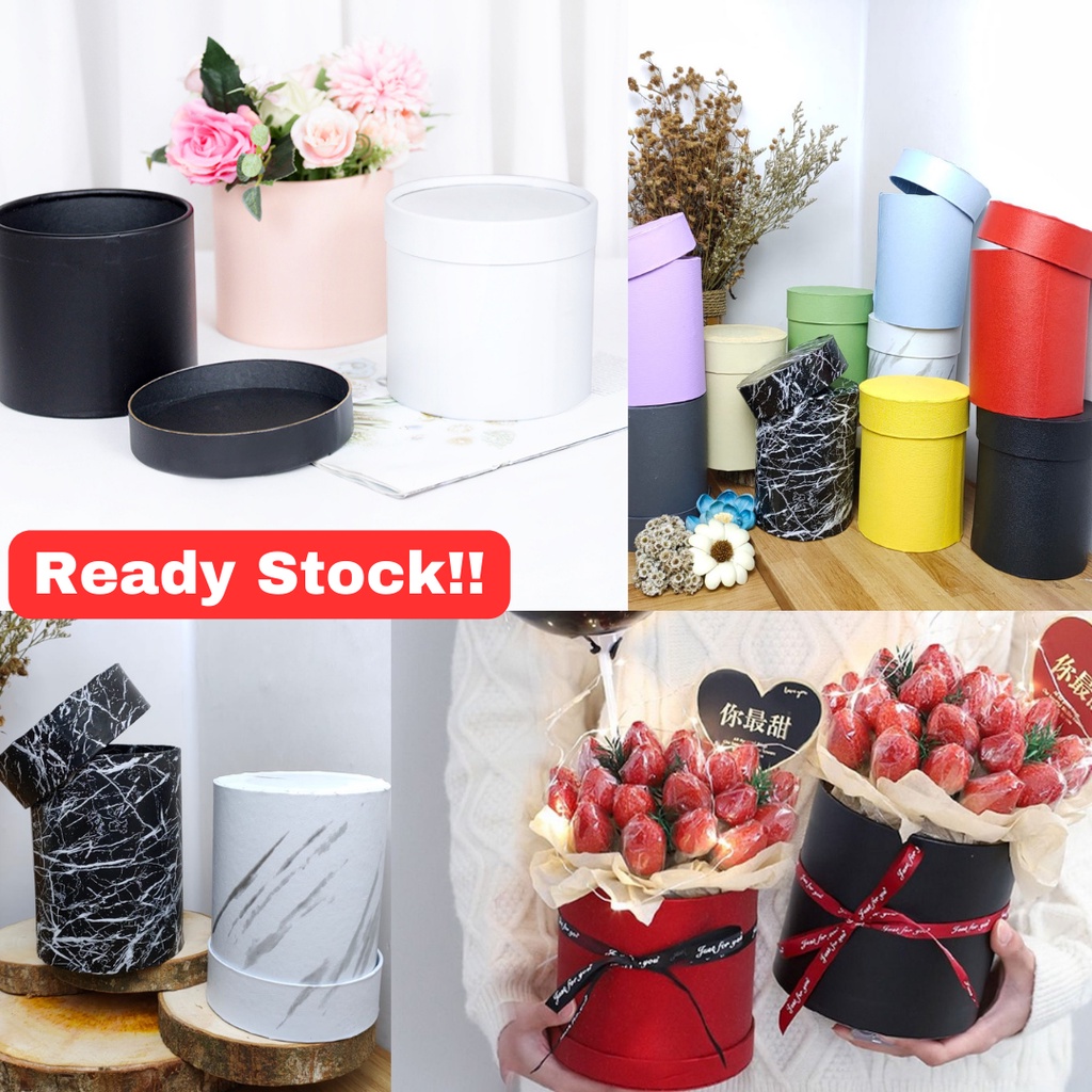 

Mini Round Bloom Box Bulat/ Box Bunga Kotak Bunga /Flower Box Blooming Box Gift Box / Box Buket