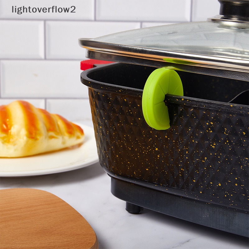 [lightoverflow2] Klip Panci Bentuk Lemon Silikon Food Grade Kreatif Alat Dapur Gadget Anti-Overflow Stoppers Penutup Panci Pengangkat Holder [ID]