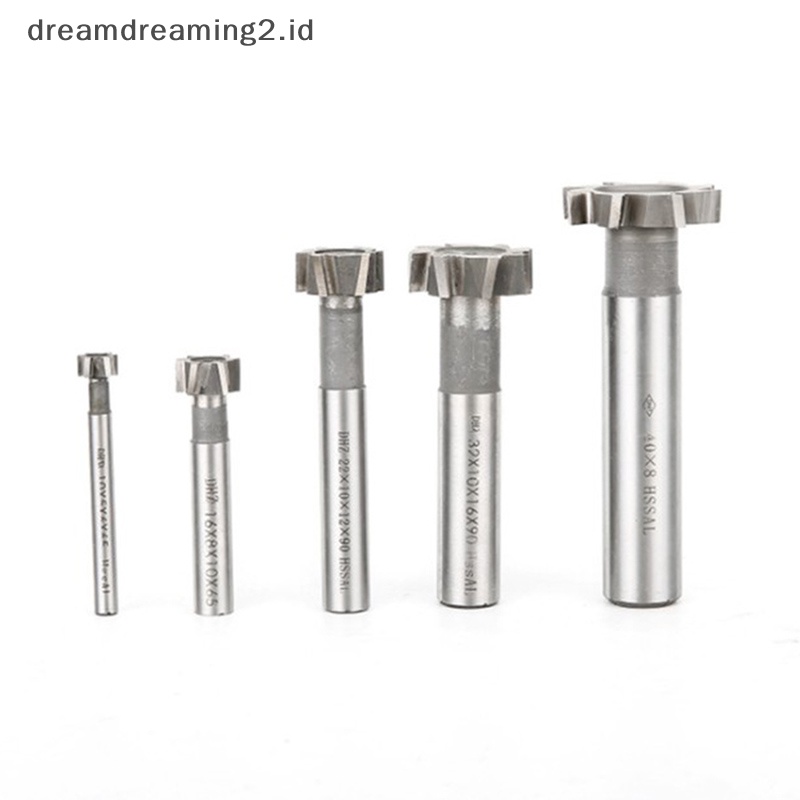 (drea) T Slot Milling Cutter Untuk Metal HSS Woodruff Key Seat Router Bit High Speed Steel//