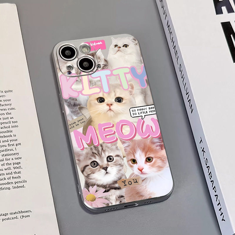 IPHONE Lovely Dog Soft Phone Case Kompatibel Untuk Iphone14 13 12 Pro Max 11 XS XR X8 7 6S Plus Casing Mini Electroplate TPU Silikon Shockproof Cover