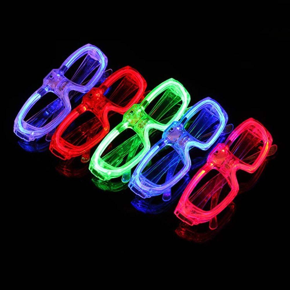 Agustinina Kacamata Bercahaya Lampu LED Mainan Anak Glow in The Dark Pesta Konser Props Party Sunglasses LED Glasses Rana Shades Glasses