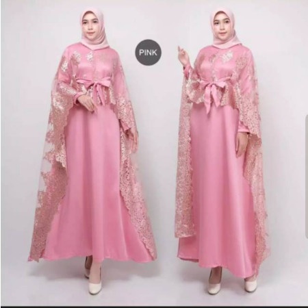 Gamis Rania Brukat Pesta Blink Blink - Coksu