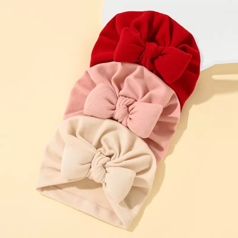 (pimenova) Turban Anak Bayi Pita Polos 0-3 tahun - Bandana Bayi Perempuan - Ciput Bayi pita big