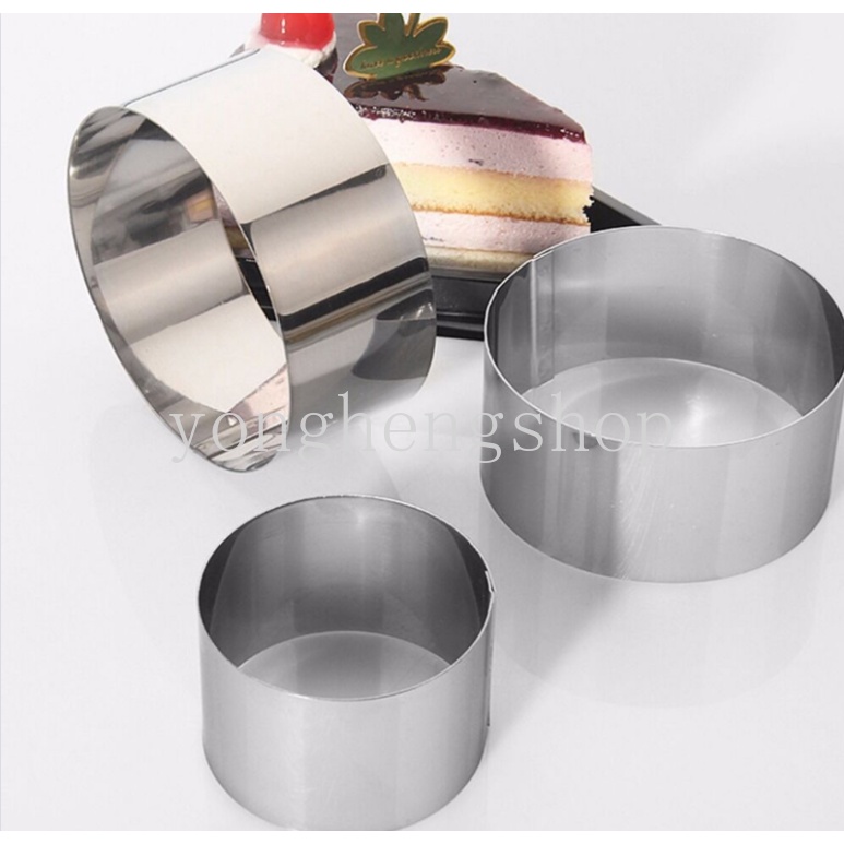 6 Pcs/set Stainless Steel Bulat Berbentuk Mousse Cincin Buatan Sendiri Mousse Kue Cetakan Biskuit Cookie Cutter Dapur DIY Pesta Alat Baking