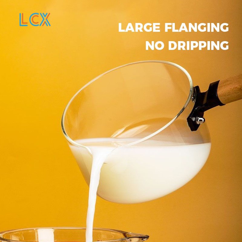 LCX Panci Kaca Masak Tahan Panas Jatuhkah Stewing Soup Pot Transparan  / Transparant Anti Api Anti Panas Borosilicate